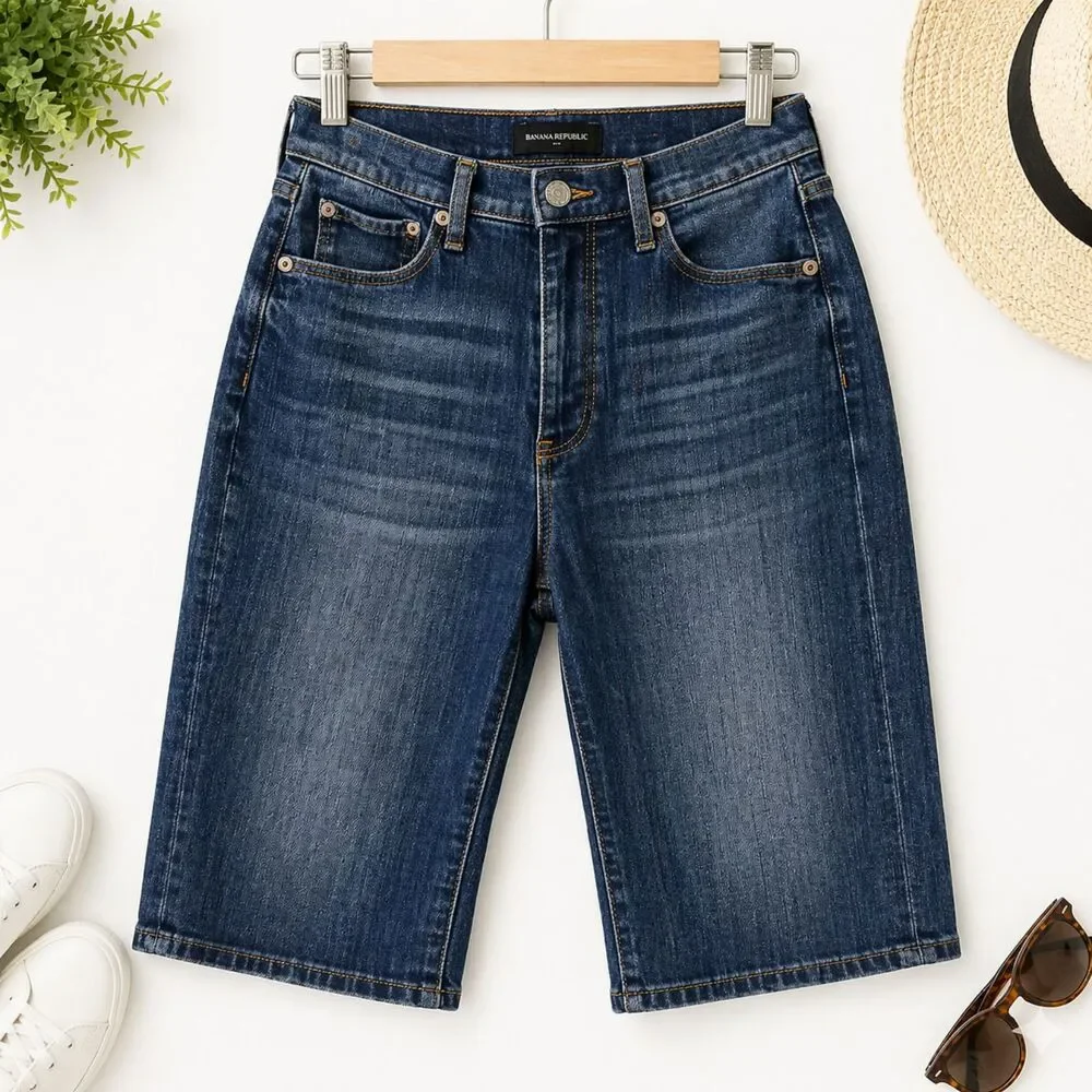 Banana Republic Shorts Men's 28/6 (29x11) Dark Wash (673)